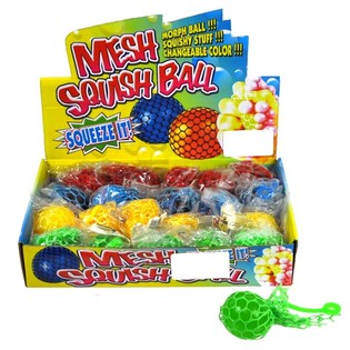 Balles anti-stress à presser en présentoir (24 pcs)