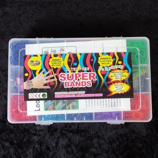 2 600 Super Bands / Élastiques Loom en grande boîte (Lot de 6)