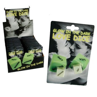 Dés érotiques Glow in the Dark en présentoir (24 pièces)