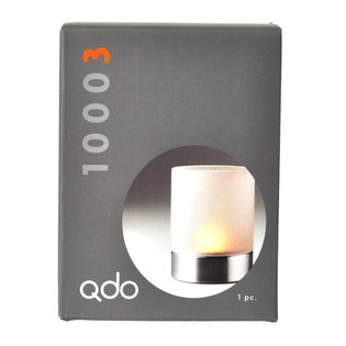 QDO - Photophore Hurricane Inox & Verre Dépoli (1 pce)