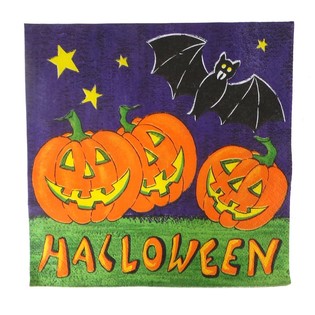 Set de 20 Serviettes - Modèle : Halloween (6 sets)