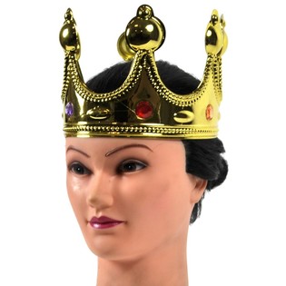 Couronne de Roi Dor&eacute;e - Mod&egrave;le : Bomb&eacute; (12 pcs)