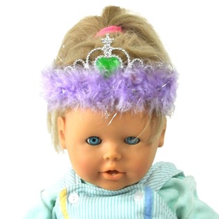 COURONNE ARGENTÉE AVEC BORD EN PELUCHE (12 pcs)