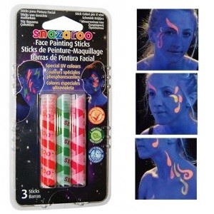 SNAZAROO - Maquillage de Fête UV Spécial (6 pcs)