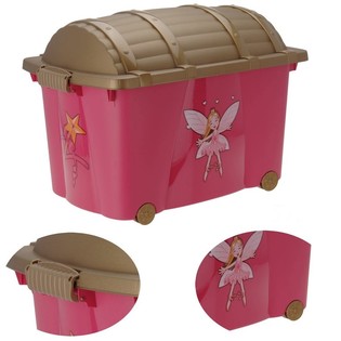 Grand coffre &agrave; jouets avec motif de princesse