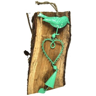 DÉCORATION À SUSPENDRE - OISEAU SUR CŒUR (6 pcs)