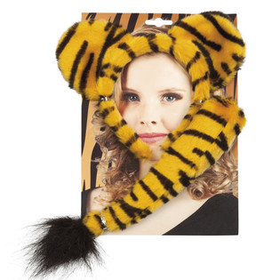 Ensemble Tigre - Serre-tête et Queue (6 pcs)