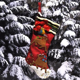 CHAUSSETTES DE NO&Euml;L DE LUXE (4 pcs)