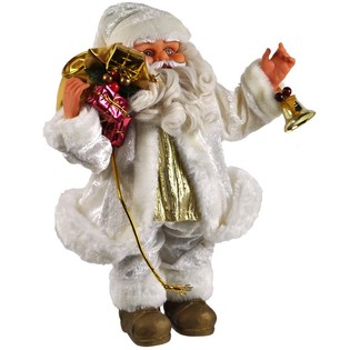P&egrave;re No&euml;l de D&eacute;coration de Luxe Blanc 35 cm (2 st.)