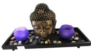 Statue Bouddha Décorative avec Bougeoir (1 pc)