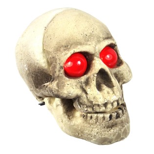 CRÂNE DE DÉCORATION AVEC YEUX LUMINEUX (2 pcs.)