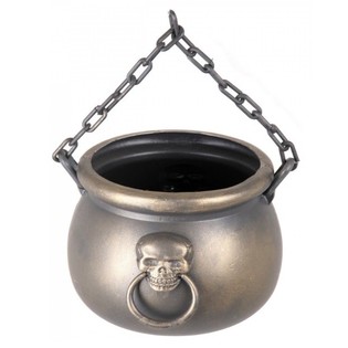 Chaudron de sorcière avec tête de mort (2 pcs)