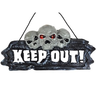 PANNEAU DE DÉCORATION HALLOWEEN LUMINEUX ET SONORE (2pcs)