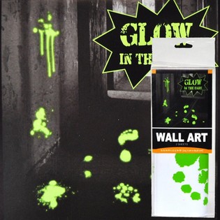 STICKERS MURAUX PHOSPHORESCENTS - DÉCORATION HORREUR (6 pcs)