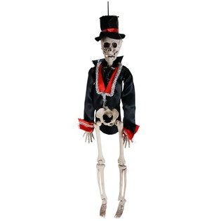 Squelette à Suspendre avec Haut-de-Forme 43 cm (3 pcs)