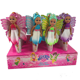Poup&eacute;e avec Ailes en Pr&eacute;sentoir (12 pcs) - Grossiste Jouets