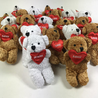 MIX OURS EN PELUCHE AVEC C&OElig;UR (24 pcs)