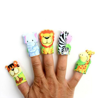MARIONNETTES &Agrave; DOIGTS ANIMAUX MIX (48 pcs)