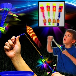 HÉLICOPTÈRES LUMINEUX LANCE-PIERRES (12 pcs.)