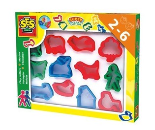 SES Emporte-pièces pour Pâte à Modeler (12 couleurs/modèles) (1 pc)