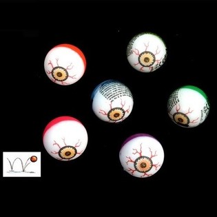 BALLES REBONDISSANTES AVEC YEUX - &Oslash; 3 CM (48 pcs)