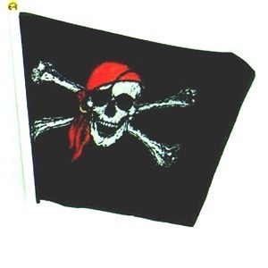 DRAPEAU PIRATE SUR B&Acirc;TON (48 pcs.)
