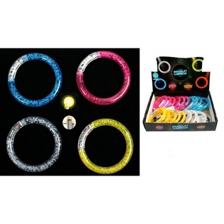 BRACELETS LED LUMINEUX EN PR&Eacute;SENTOIR (24 pcs)