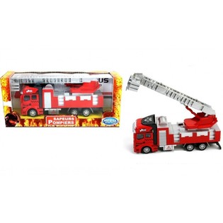 Grand camion de pompiers en m&eacute;tal &agrave; friction (2 pcs)