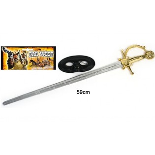 Ensemble Masque et &Eacute;p&eacute;e Zorro - 59 cm (6 pi&egrave;ces)