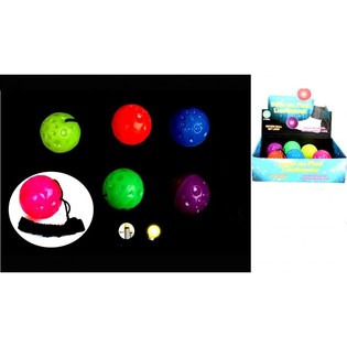 BALLON DE FOOT LUMINEUX SUR ÉLASTIQUE (12 pcs)