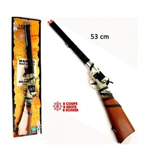 GRAND PISTOLET À AMORCES WESTERN, 8 COUPS, 53 CM (12 pcs)