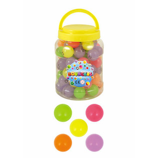 BALLES REBONDISSANTES FLUO Ø3.3 CM. EN POT (72 pcs.)