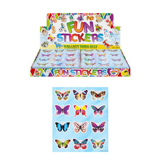 AUTOCOLLANTS FUN STICKERS – MODÈLE : PAPILLONS (120 pcs)
