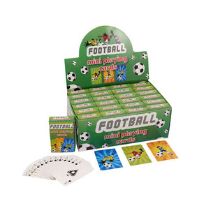 MINI CARTES À JOUER – MODÈLE : FOOTBALL EN PRÉSENTOIR (24 pcs)