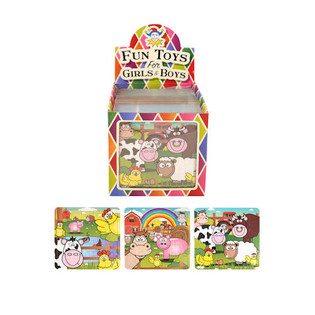 Mini-puzzles Animaux de la Ferme 13 x 12 cm en Présentoir (108 pcs)