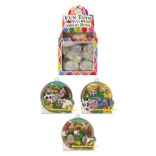 Mini-Flipper de kermesse Animaux de la ferme en présentoir (108 pcs)