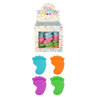 Gommes Modèle : Pieds en Présentoir (144 pcs)