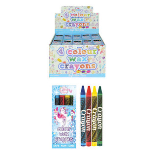 Sets de 4 Crayons de Cire LICORNE en Présentoir (120 pcs.)