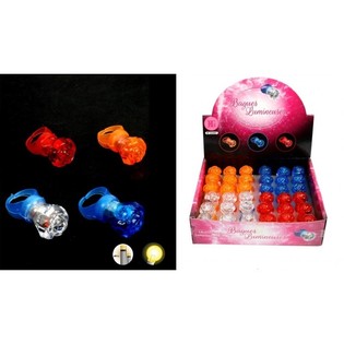 BAGUES LUMINEUSES LED EN PRÉSENTOIR (36 pcs.)