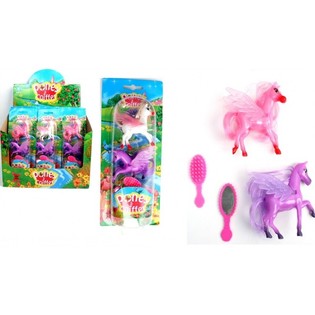 SET PONEY 2 PIÈCES AVEC BROSSES EN PRÉSENTOIR (12 pcs)