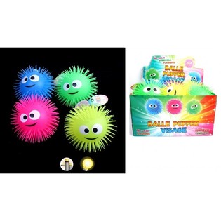 GROSSES BALLES PUFFER LUMINEUSES EN PRÉSENTOIR (12 pcs)