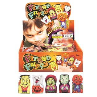 Marionnettes à Doigts Halloween Effrayantes en Présentoir (96 pcs)