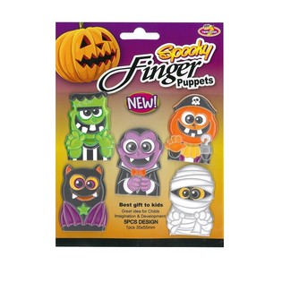 5 FIGURINES MARIONNETTES À DOIGT EFFRAYANTES HALLOWEEN (48 pcs)