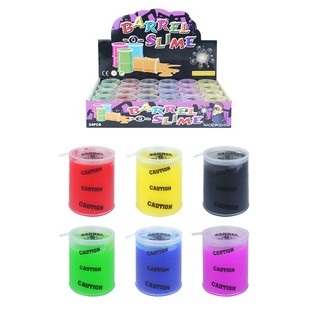 Mini Slime Coloré en Baril dans Présentoir (24 pcs)