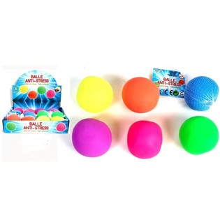 BALLES ANTI-STRESS EN PRÉSENTOIR (12 pcs.)