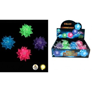 BALLE REBONDISSANTE ÉTOILE LUMINEUSE (12 pcs)