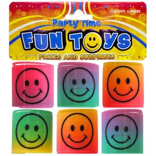 6 PIÈCES MINI RESSORTS SMILEY Ø3.5 CM EN SACHET (LOT DE 6 SACHETS)