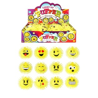 Balles Puffer Smili Lumineuses en Présentoir (12 pcs)