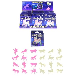 LICORNES PHOSPHORESCENTES / DÉCORATION PLAFOND EN PRÉSENTOIR (24 pcs)