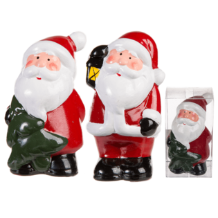 CERAMIC PÈRES NOËL EN BOÎTE CADEAU, env. 9 cm (24 pcs)